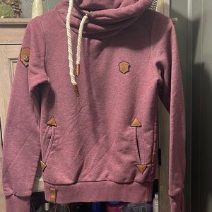 Naketano women’s maroon hoodie, size small